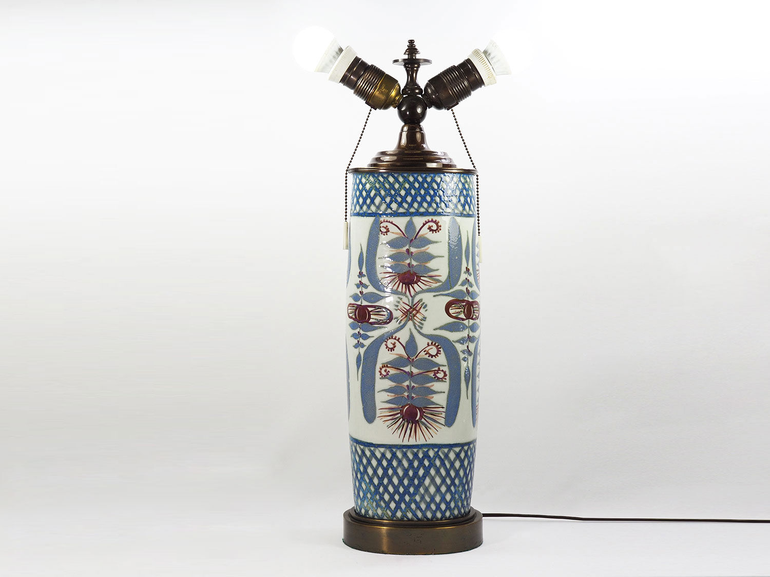 Mid-Century Ceramic Lamp by Marianne Johnson Hansen for Aluminia Faience