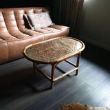 Bamboo coffee table from madagascar 80s