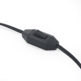 Metal table lamp with fabric shade, 1970s