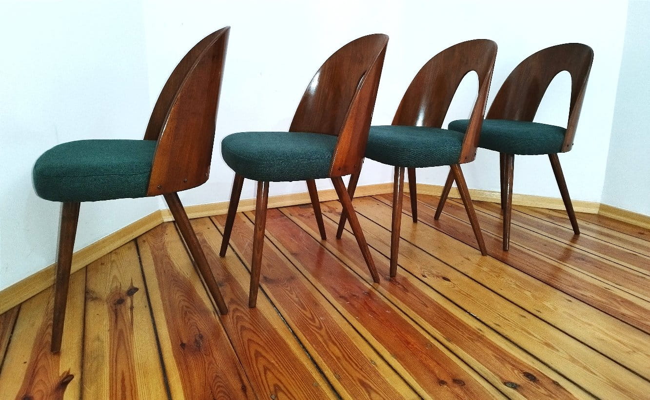Set of four chairs, designed by A. Suman, Tatra Nabytok, Czechoslovakia, 60s