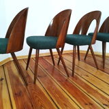 Set of four chairs, designed by A. Suman, Tatra Nabytok, Czechoslovakia, 60s