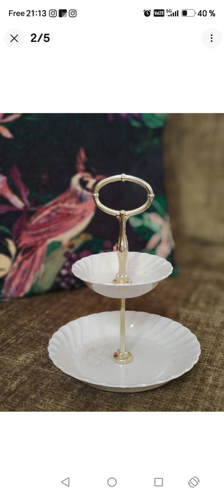 Old cake stand / 2-tier cake server - myott olde che