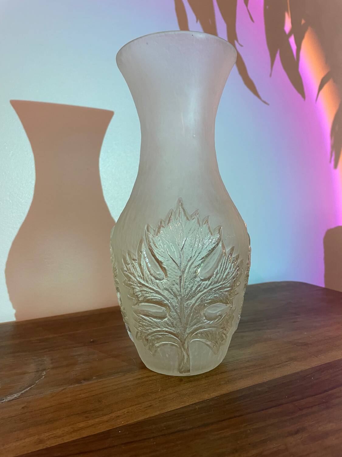 Molded glass vase