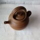 Vintage handmade brown glazed stoneware gargoulette.