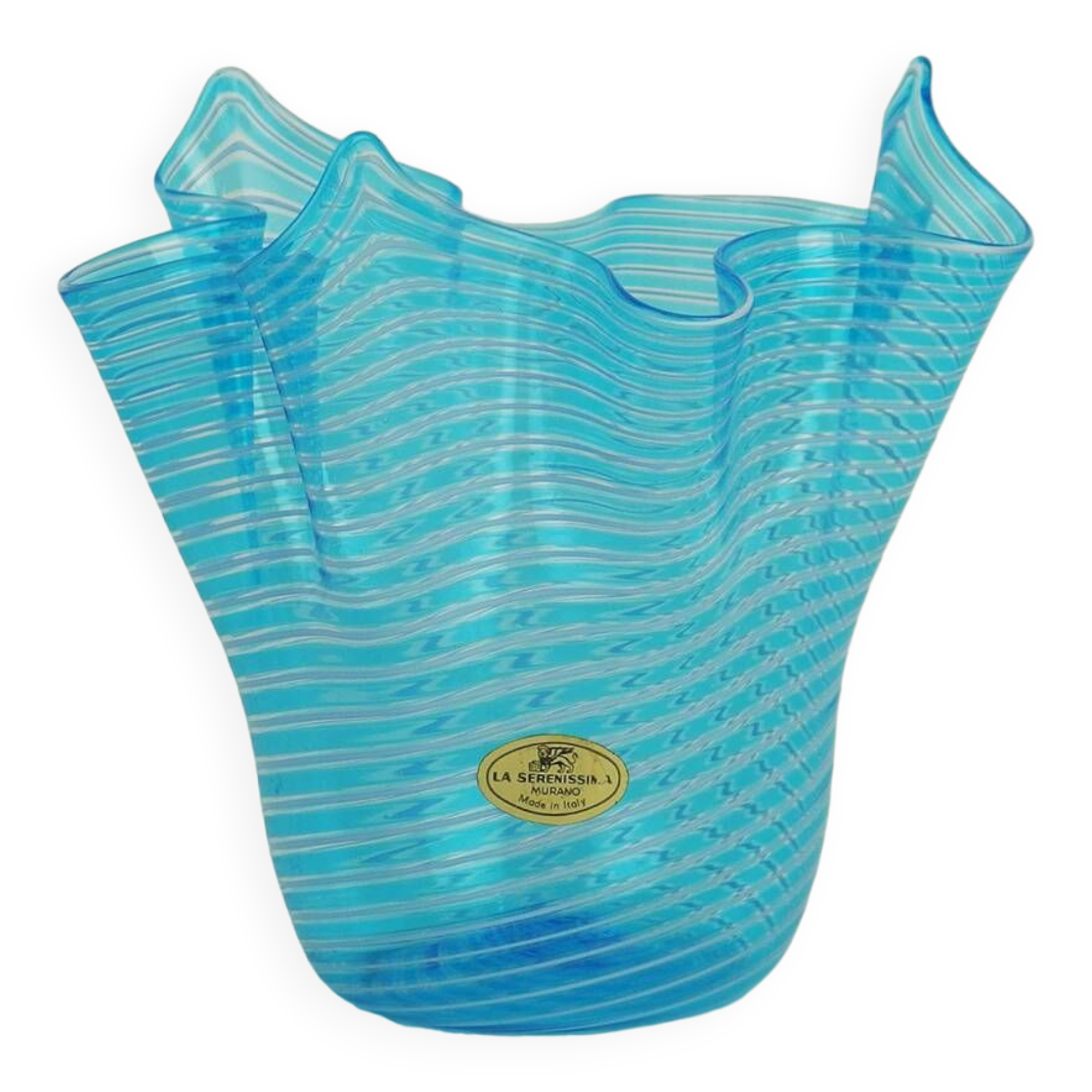 “Handkerchief” vase in Murano glass