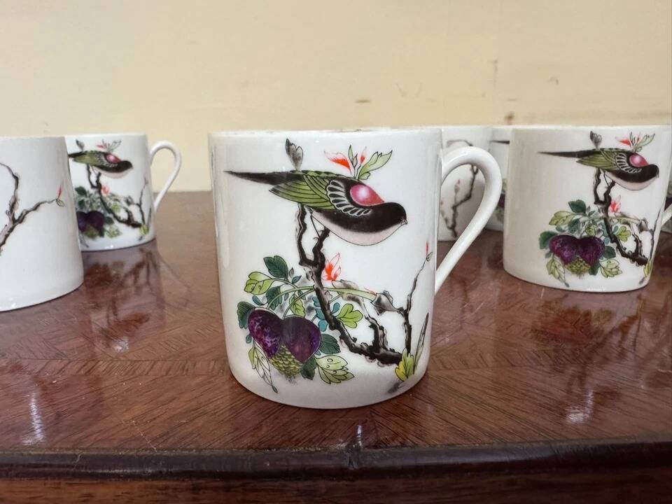 Limoges porcelain tea service – Asian decor "Bird and Peony"