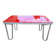 Table "floating" Space age 1970 Red Glass and Dove Tail - 140x80cm