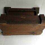 Boîte ancienne en bois marron des années 50