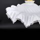 White opaline glass pendant light with draped shape