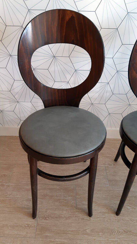 Pair of vintage Baumann chairs model "Mouette".