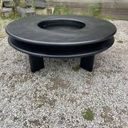 Table basse ronde noire