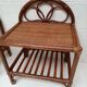 Paire de chevets rotin vintage