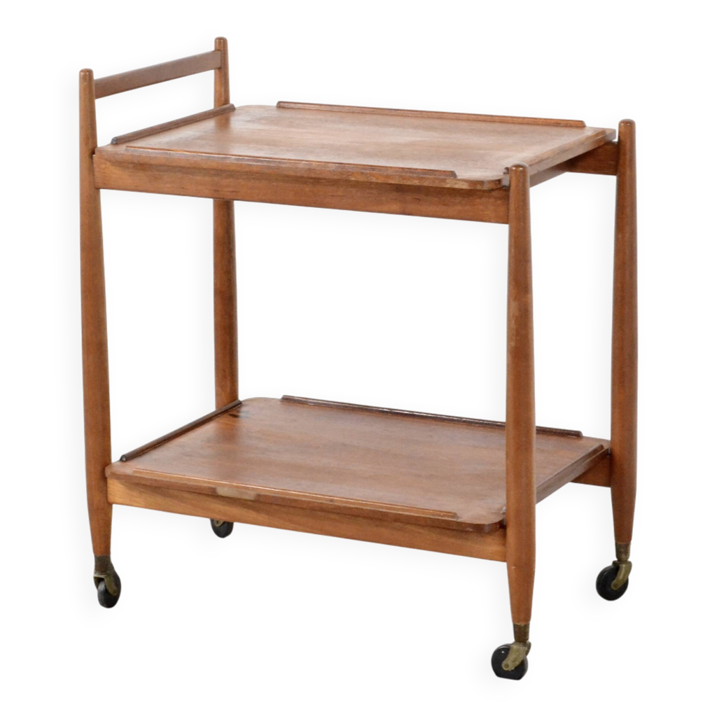 chariot-cocktails-en-teck-blanc-et-newton-style-midcentury-selency