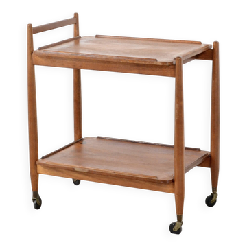 Midcentury White & Newton Teak Cocktail Drinks Trolley / Hostess.