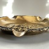 Large Vintage Solid Brass Ashtray