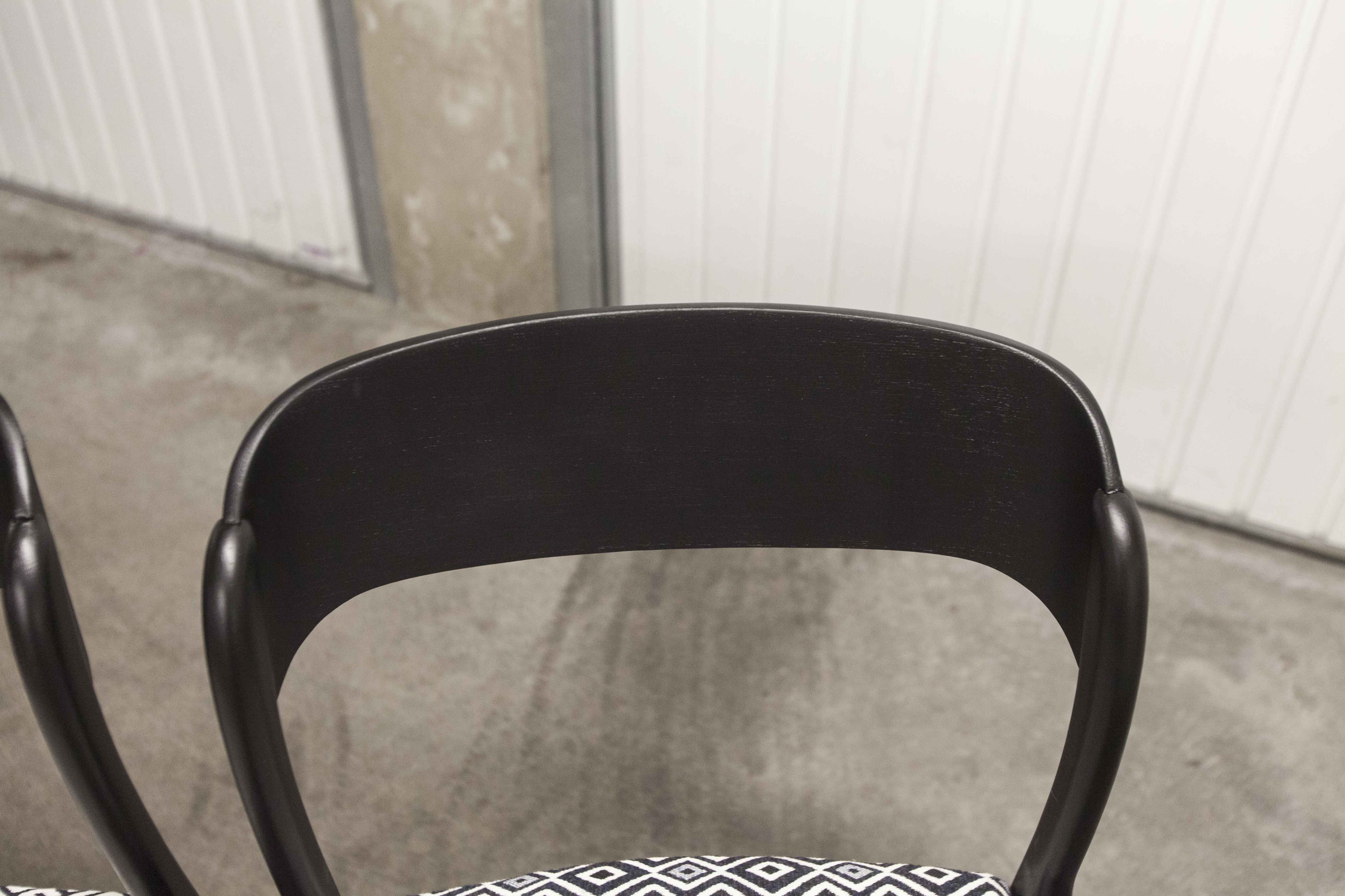Lot of 4 Baumann chairs flat sled restored