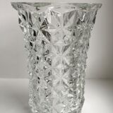 Faceted glass vase 60s