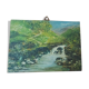 Peinture sur panneau, paysage de campagne, fin du XIXe siècle