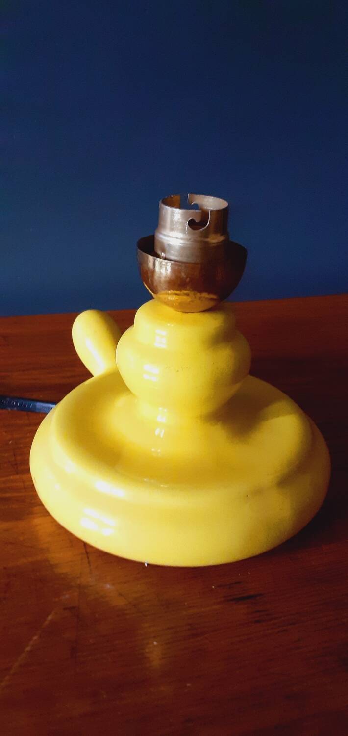 1950s ceramic lamp base in the shape of a hand candle holder