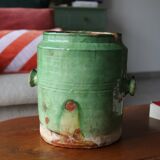 Old green glazed pot