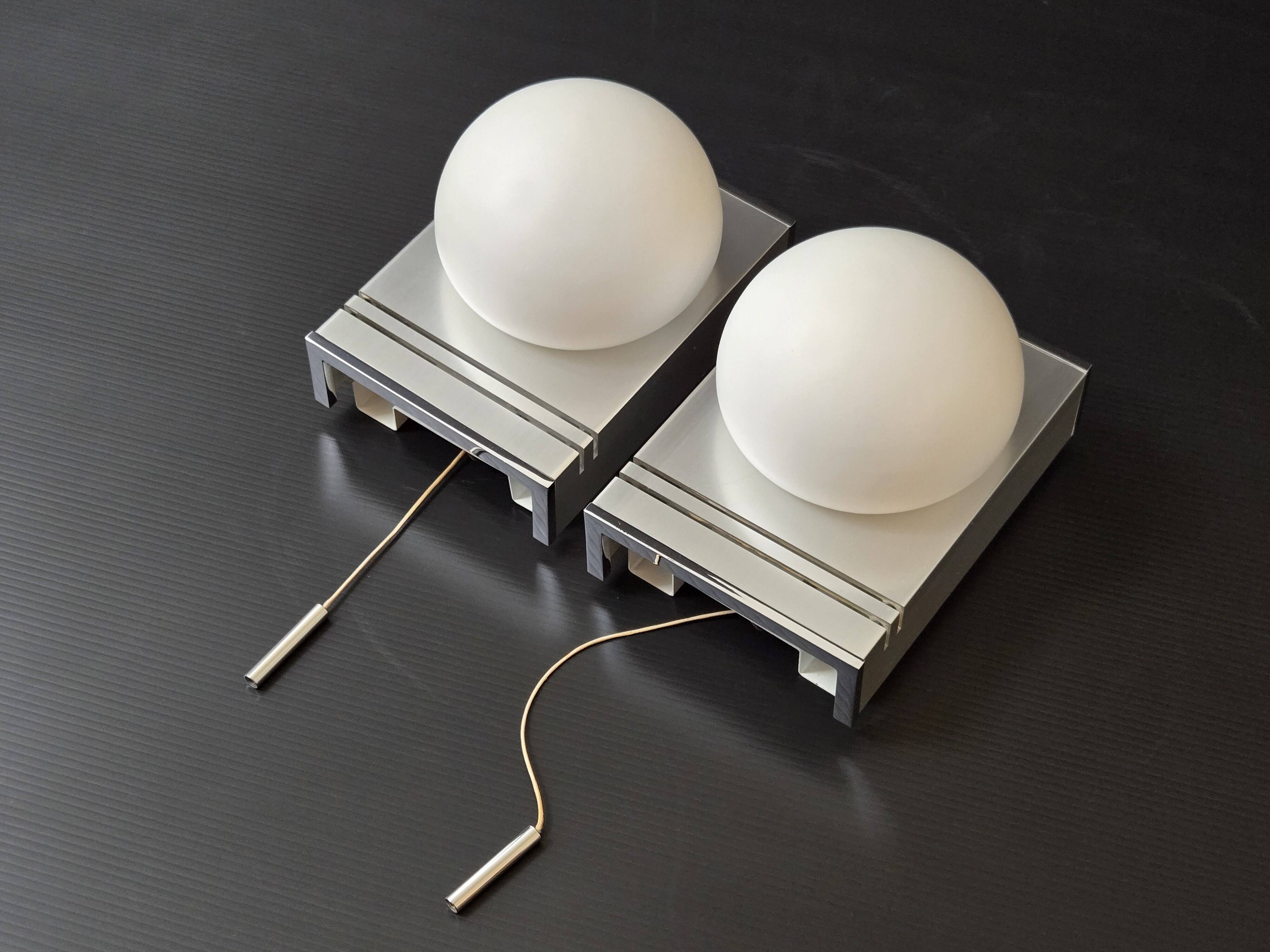 Pair of vintage 1970 wall lights