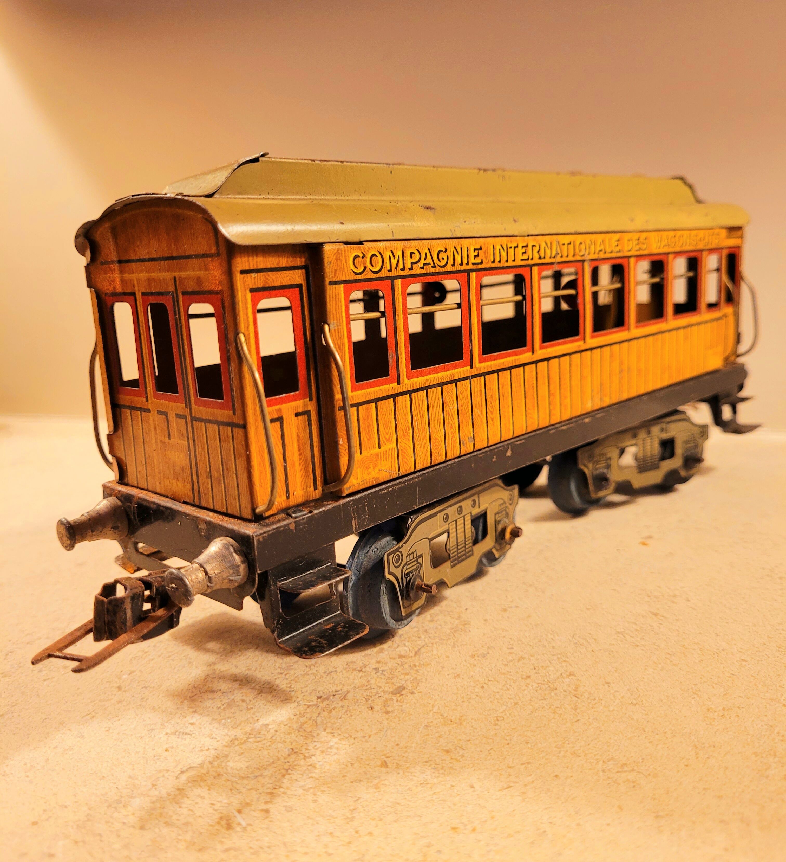 Vintage sheet metal JEP train from the 20s and 30s
