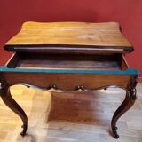 Louis XV style game table in walnut