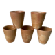 Set of 5 glasses / coffee cups in stoneware handmade 70s