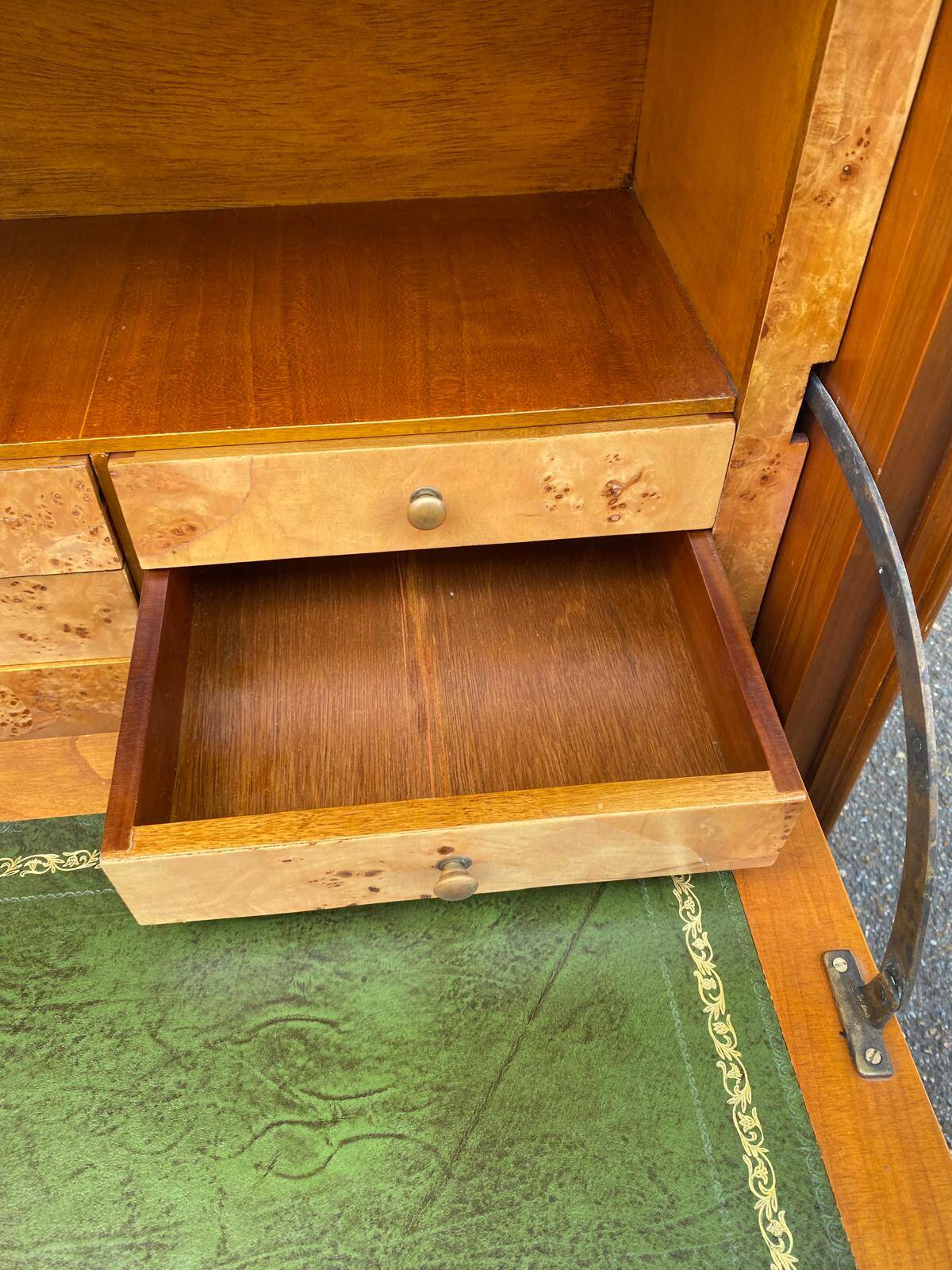 Louis Philippe secretary in solid wood and burl