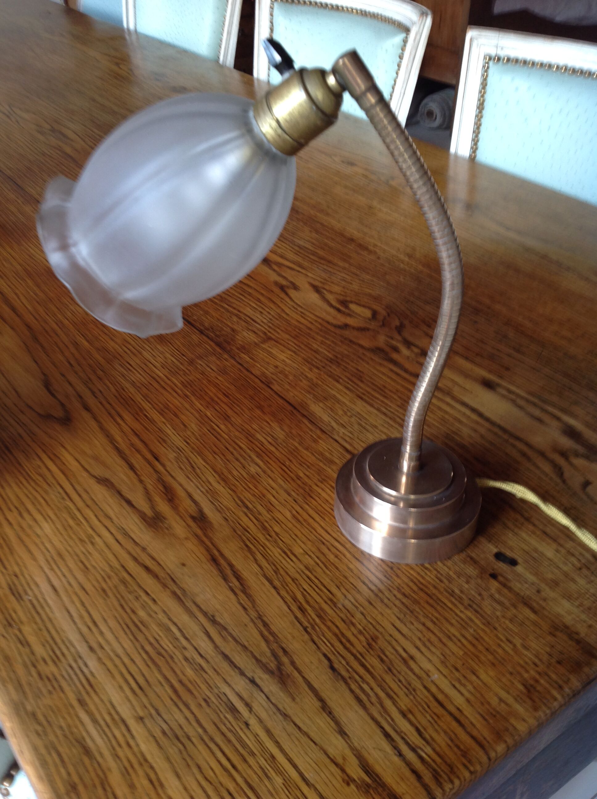 Bronze lamp, adjustable, early 20th century