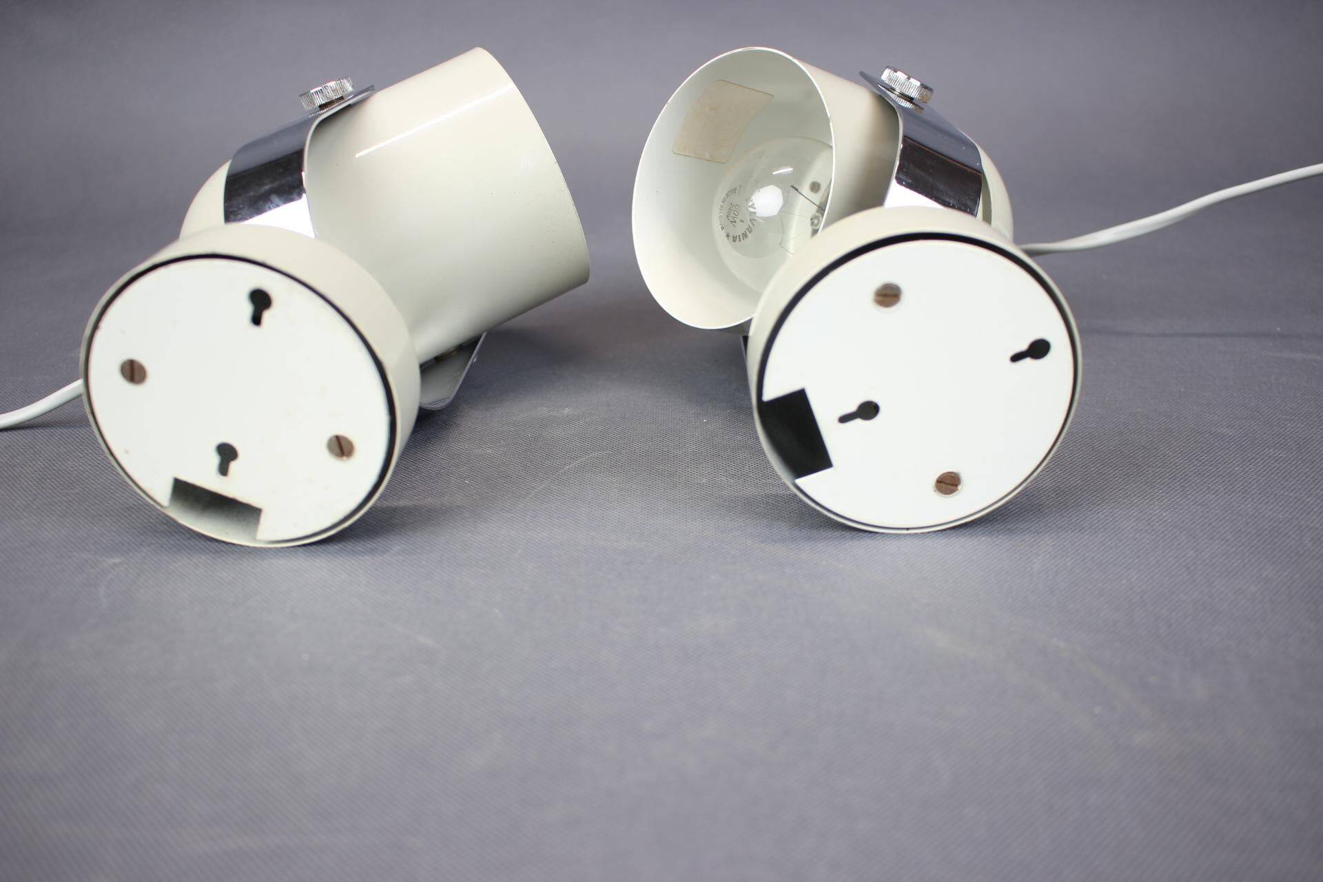 Pair of Mid-Century Wall Lamps by Stanislav Indra, Czechoslovakia, 1970s