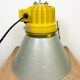 Yellow industrial explosion proof lamp with aluminium shade, 1990s