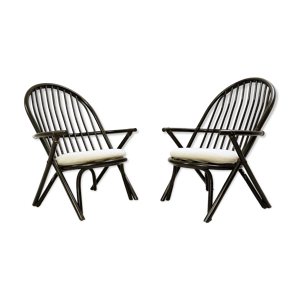 Set de 2 fauteuils en - noir