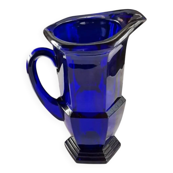 Carafe verre bleu de bristol