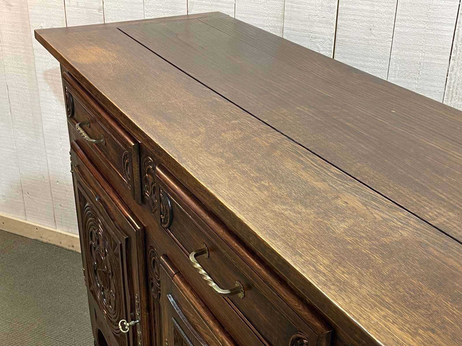 1950s oak sideboard in the style of Robert Micheau Vernez