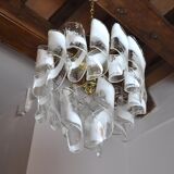 Simoeng's Spiral chandelier, murano glass, Italy, 1960