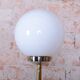 Mid-Century Modern Floor Lamp in Brass and Opaline Glass, 1960s