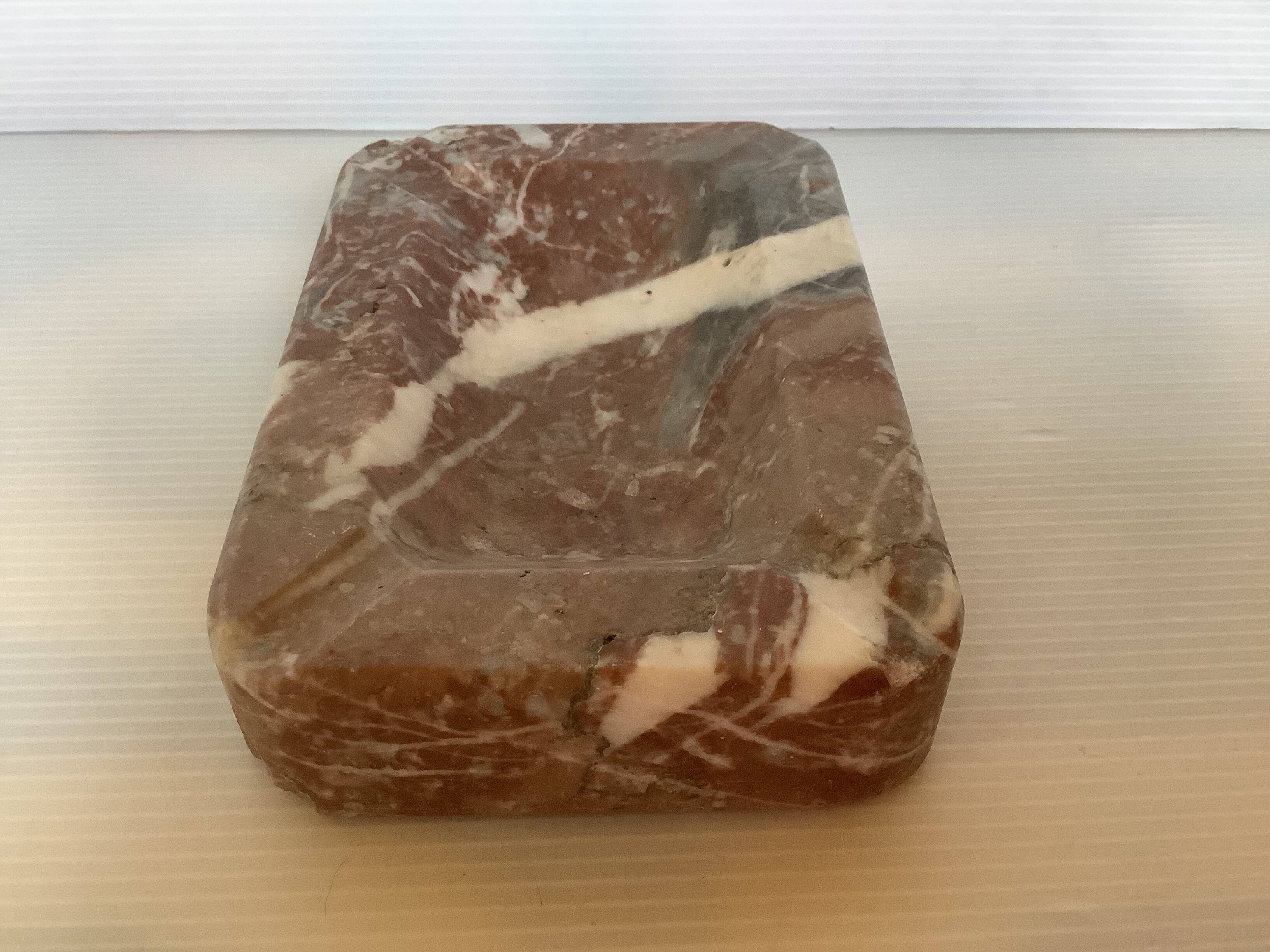 Empty marble ashtray pocket