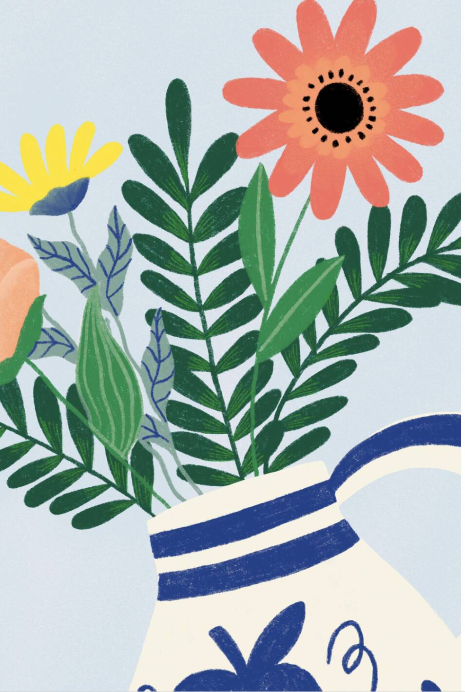 Bouquet of esparron - a4 illustration