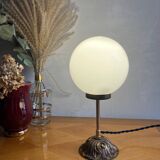 Vintage glass globe table lamp
