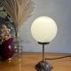 Vintage glass globe table lamp