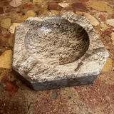 Ashtray, grey-beige marble catchall.