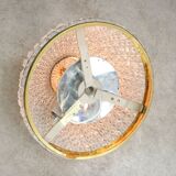 Mid-Century Czech Crystal and Brass Wall Lamp in Brass, 50s, set of 2