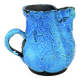 Pitcher Vase Fat Lava ceramic stoneware blue black 1960 Glacier enamels Cyclope Pottery Annecy Charles