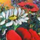 Oil painting on canvas, bouquet of flowers in a framed vase, signed.