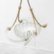 Vintage Barovier & Toso chandelier in transparent glass and brass, elegant 1940s design