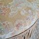 Antique flowered toad armchair with fringes