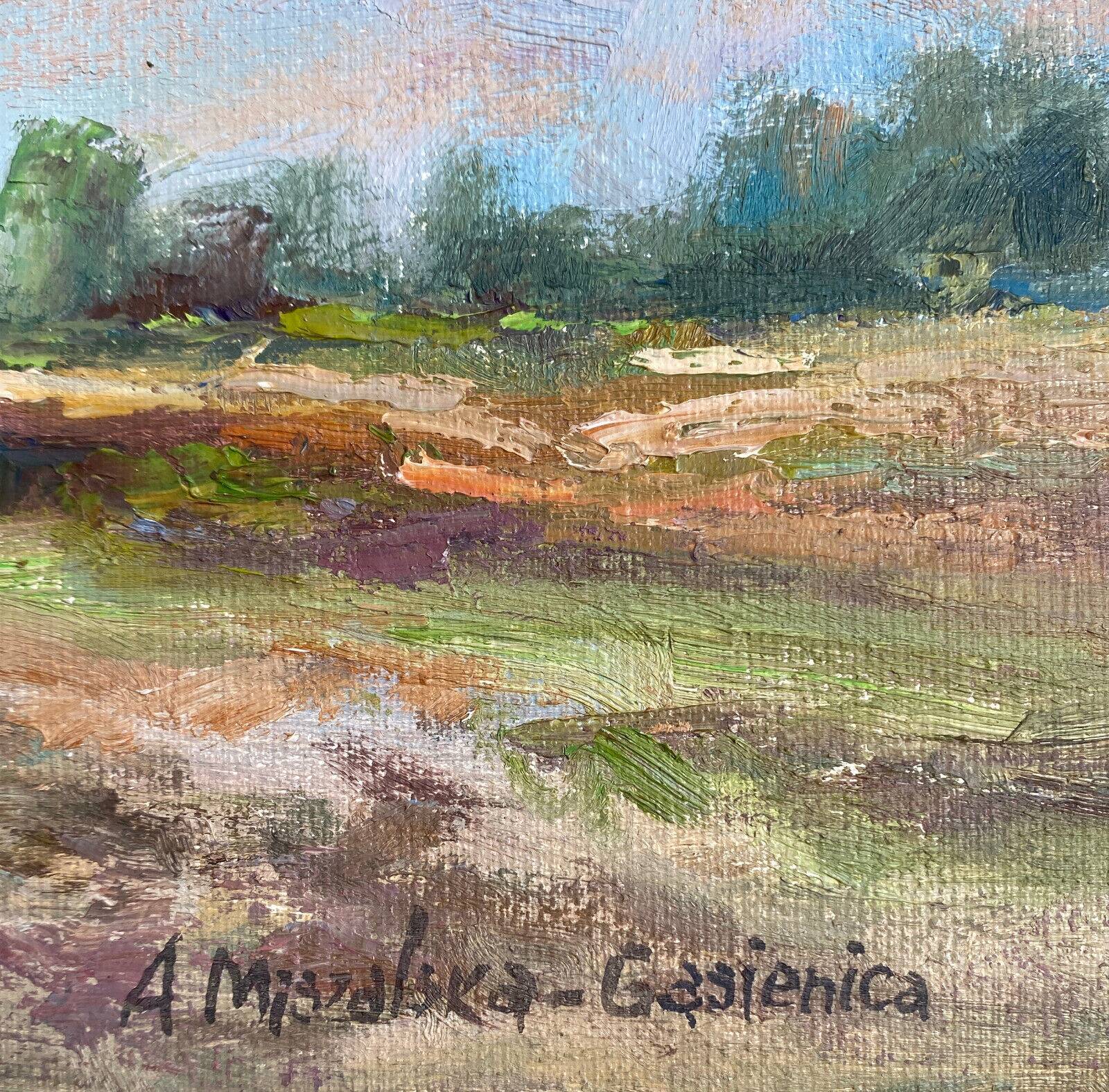 Pendant of hst paintings "landscape" by anna miszalska-gąsienica (1962)