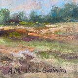 Pendant of hst paintings "landscape" by anna miszalska-gąsienica (1962)