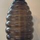 Large vintage smoked glass vase